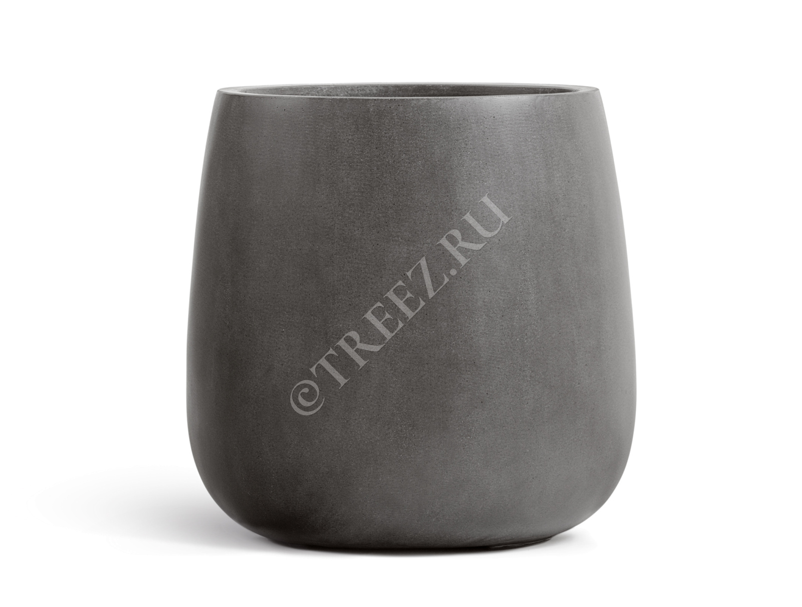 41.3321-02-072-GR-49 Кашпо  Effectory - серия Beton - Design-Чаша - Тёмно-серый бетон Цветочная коллекция  - Вид №2