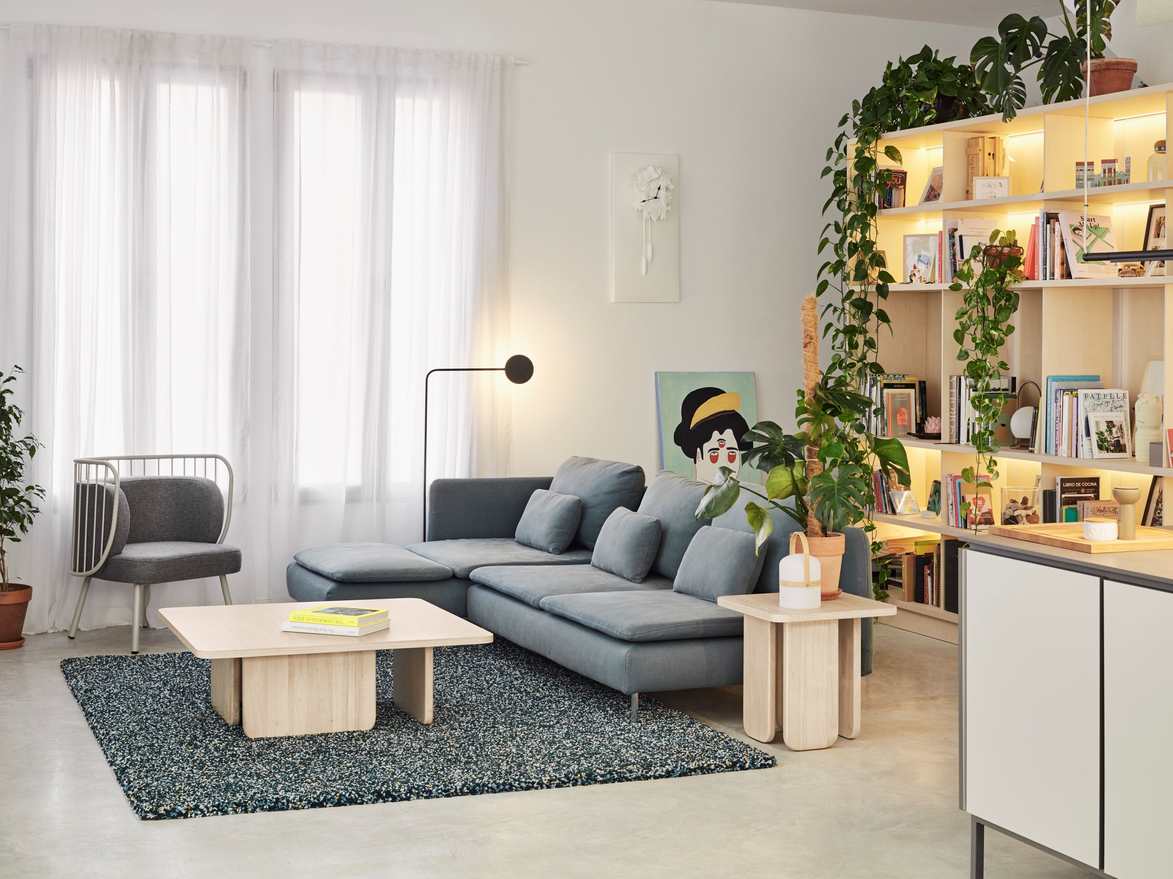 Высокий квадратный журнальный столик из ясеня TEULAT Arq ARCH-00038876 - Вид №2