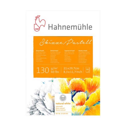 10628545 Альбом-склейка для пастели «Skizze/Pastell» белый цвет 130 г/м2 21 х 29.7 см склейка 30 л. Hahnemuhle 