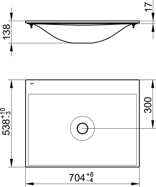 31140310700 Керамический умывальник KEUCO Edition 11 - Вид №2
