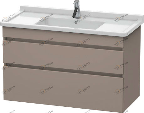 DS648904343 DuraStyle Тумбочка подвесная Базальт матовый, декор Duravit
