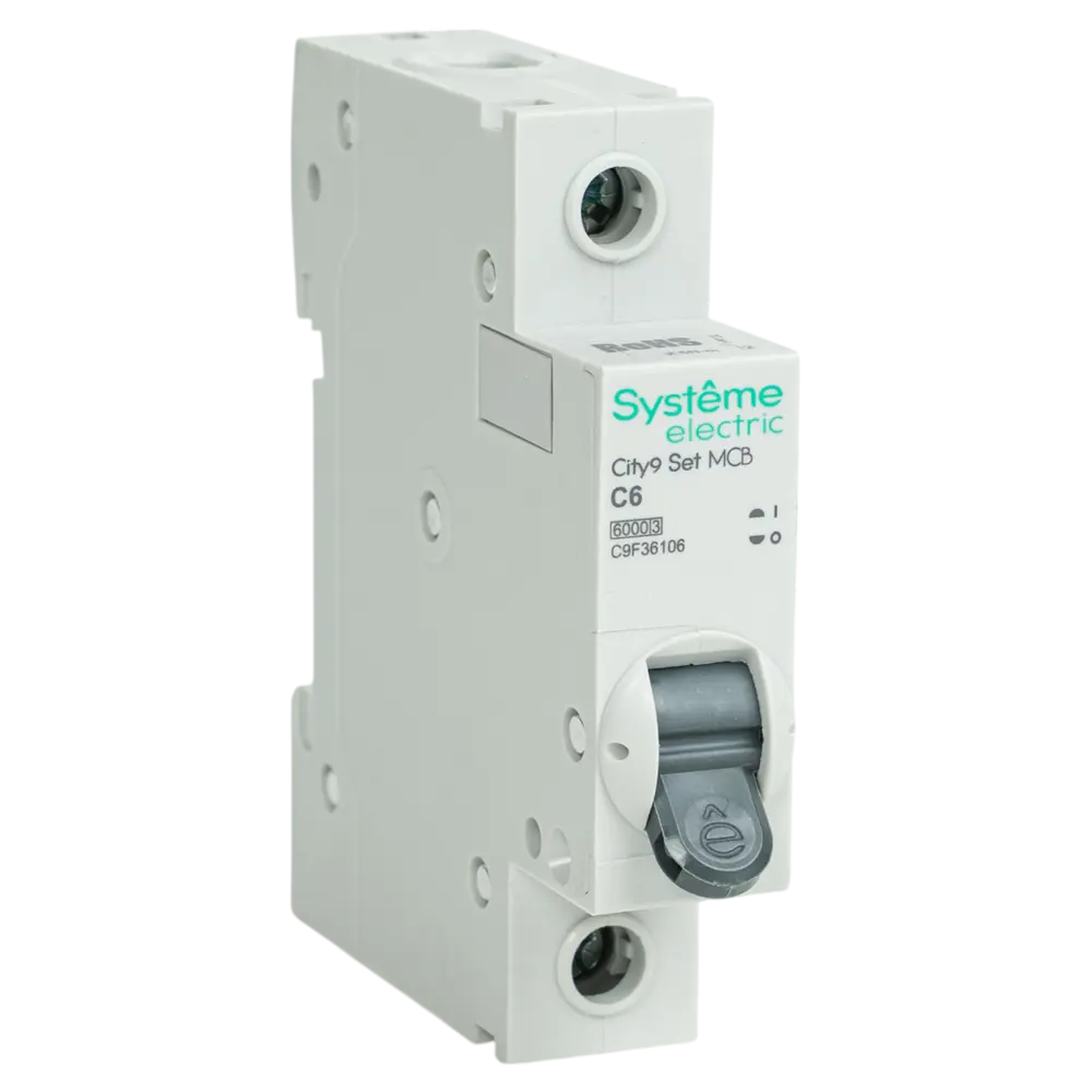 Автоматический выключатель SYSTEME ELECTRIC City9 1P 6А - надежная защита электросети 89412712 STLM-1569723 - Вид №1