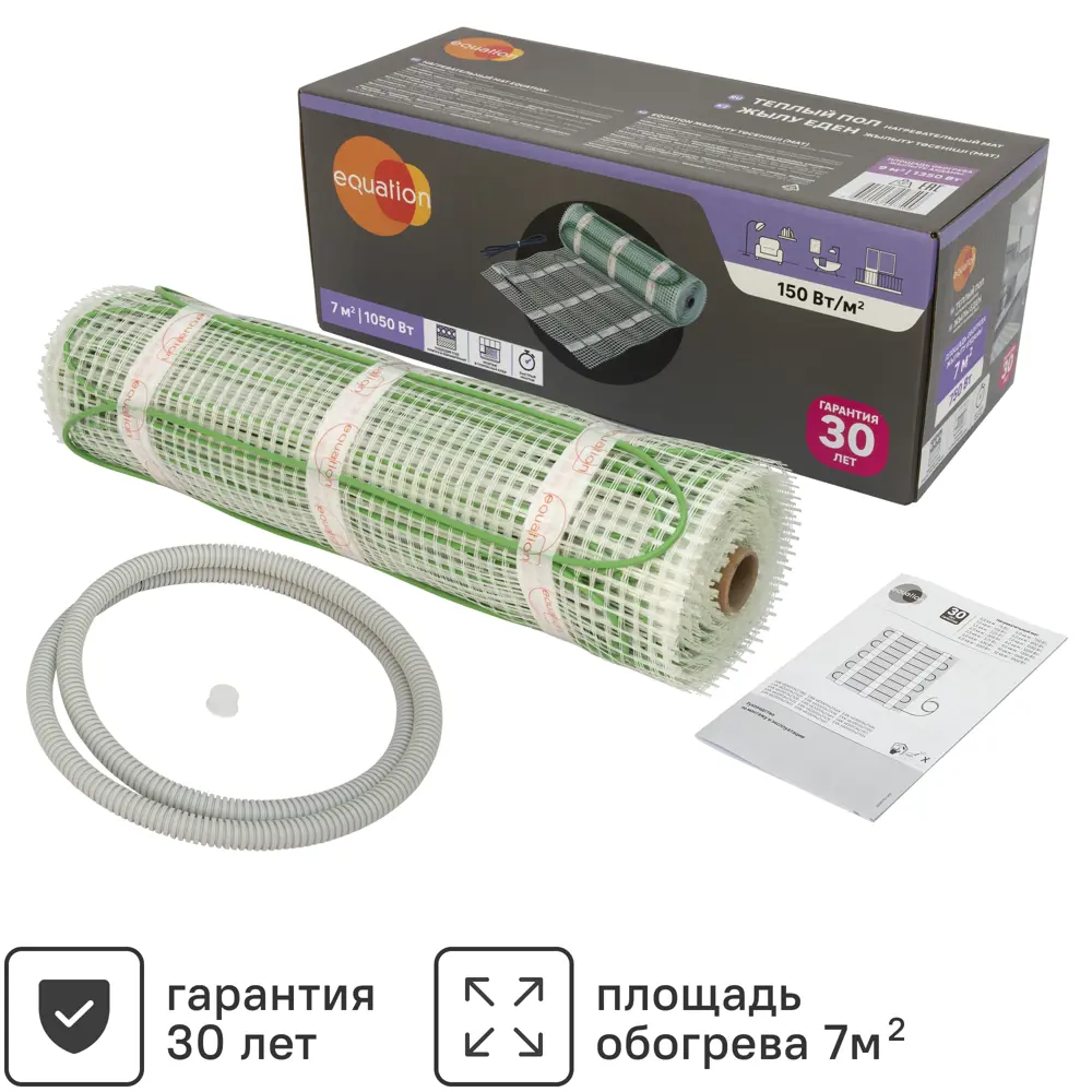 Нагревательный мат для теплого пола Equation 7 м2 1050 Вт 18877337 STLM-2179967 