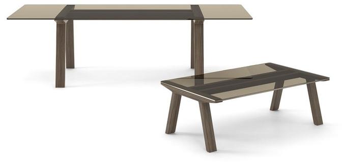 Punt Прямоугольный стол из дерева и стекла sun-id-1455876 - Вид №2