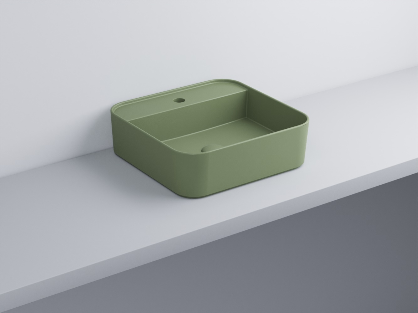 SHCOLAQF-AG Раковина квадрат одно отверстие под смеситель cielo Shui Comfort Ceramica Cielo