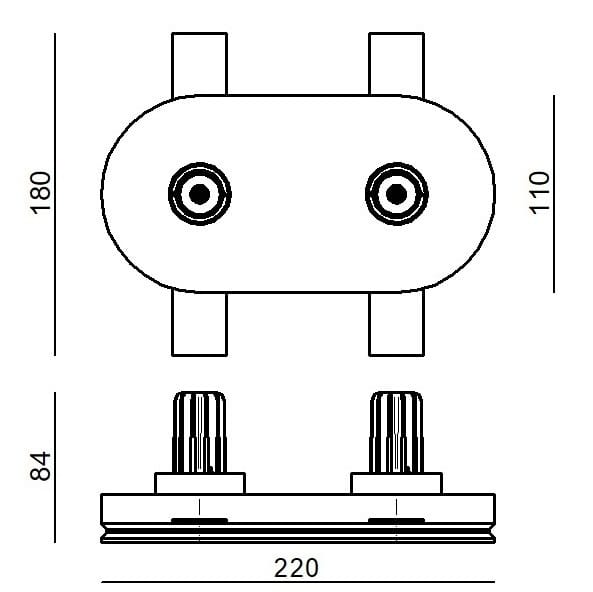 Несколько светодиодных утопленных гипсовых светильников Linea Light Group GYPSUM COLORING_R2 ARCH-00081055 - Вид №2