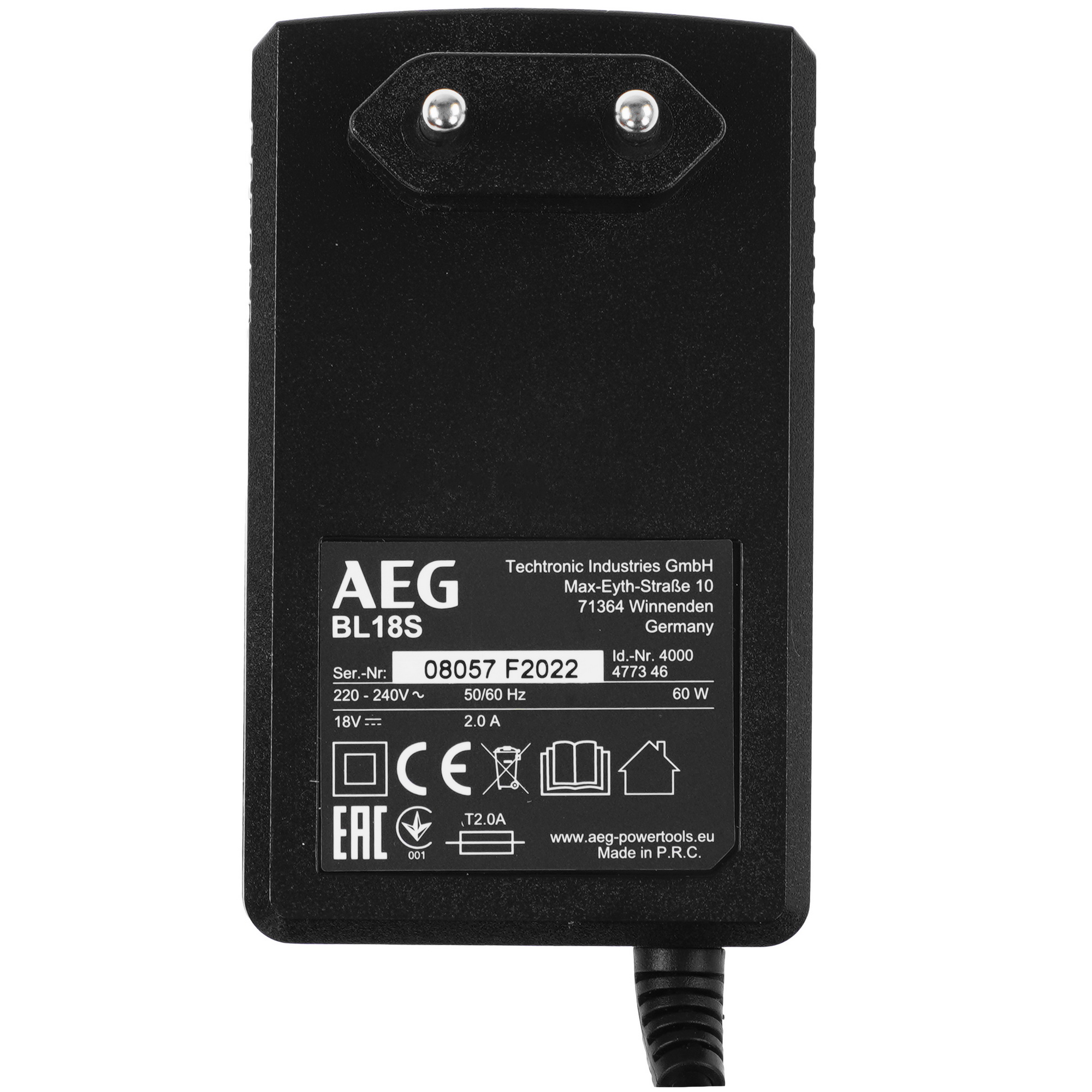 Аккумулятор и зарядное устройство AEG SET L1820S PRO 18V 5481003 STDN-0060908 - Вид №4