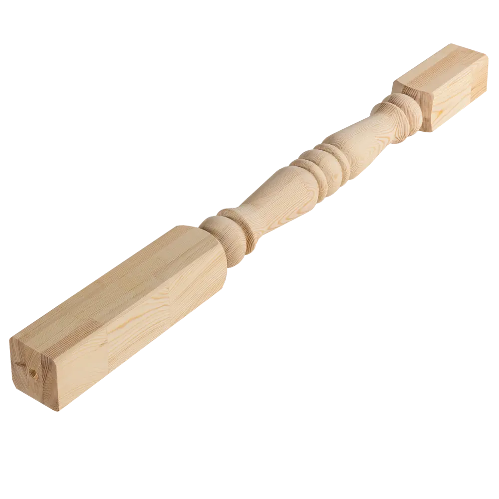 Столб лестничный сращенный хвоя сорт Экстра Симметрия 80x80x1100 мм Santreyd Симметричный STLM-2123806 - Вид №4