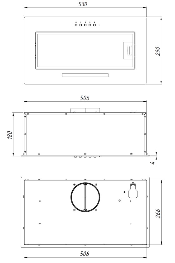 9957871 Вытяжка полновстраиваемая Akpo WK-4 Mio eco II белый STDN-0013210 - Вид №8