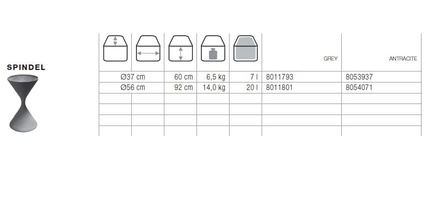 Бетонный высокий садовый горшок SWISSPEARL Softline ARCH-00043866 - Вид №4
