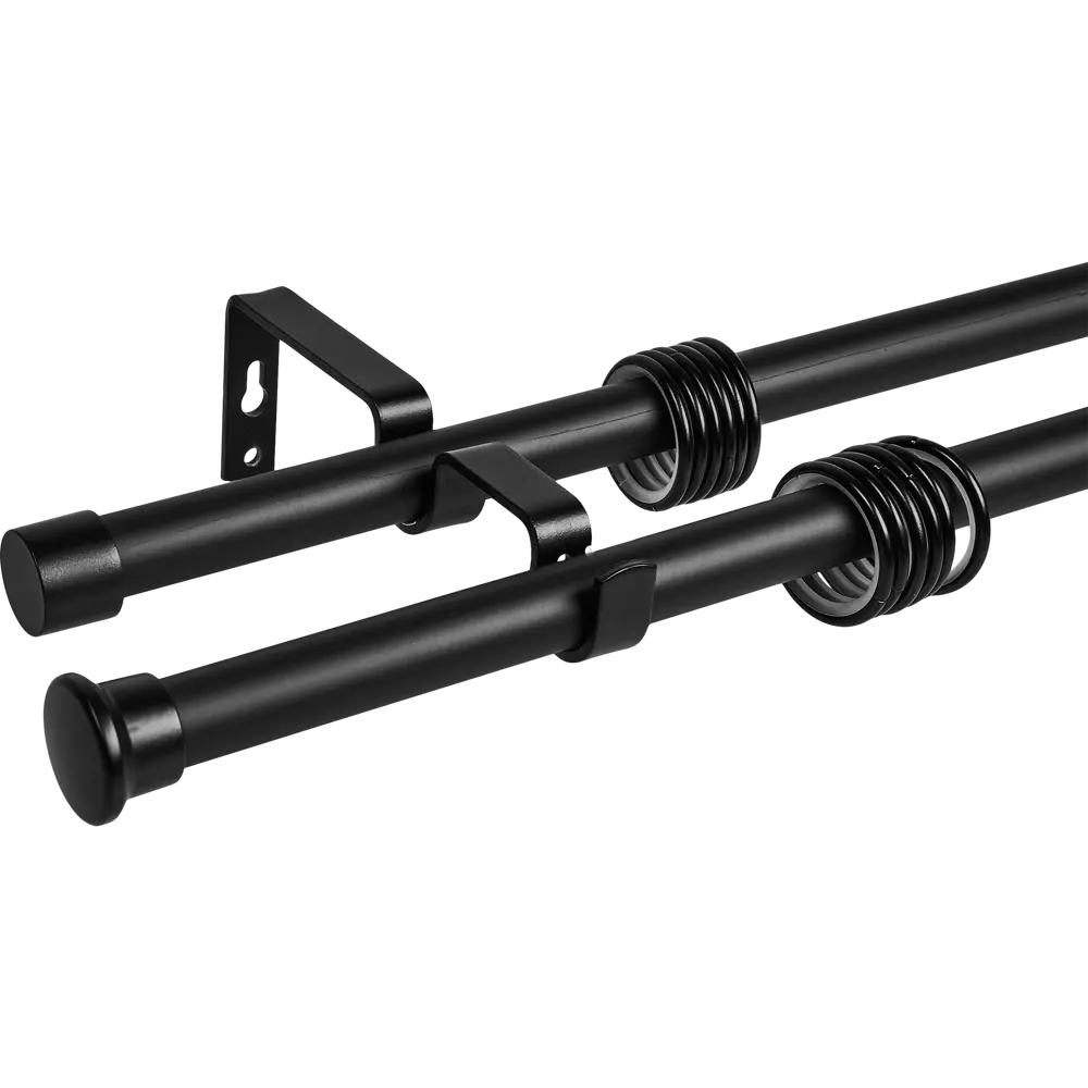 Santreyd Двухрядный карниз для штор матовый черный 160-320 см 89362161 STLM-1463478