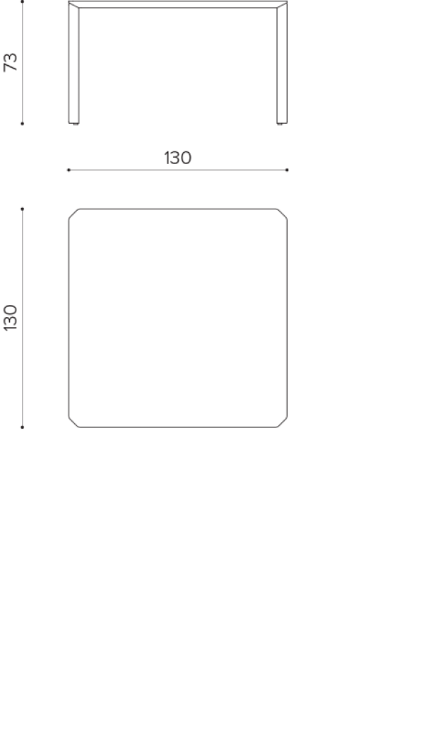 ER 130 Square table 130x130 True Design Ermete - Вид №1