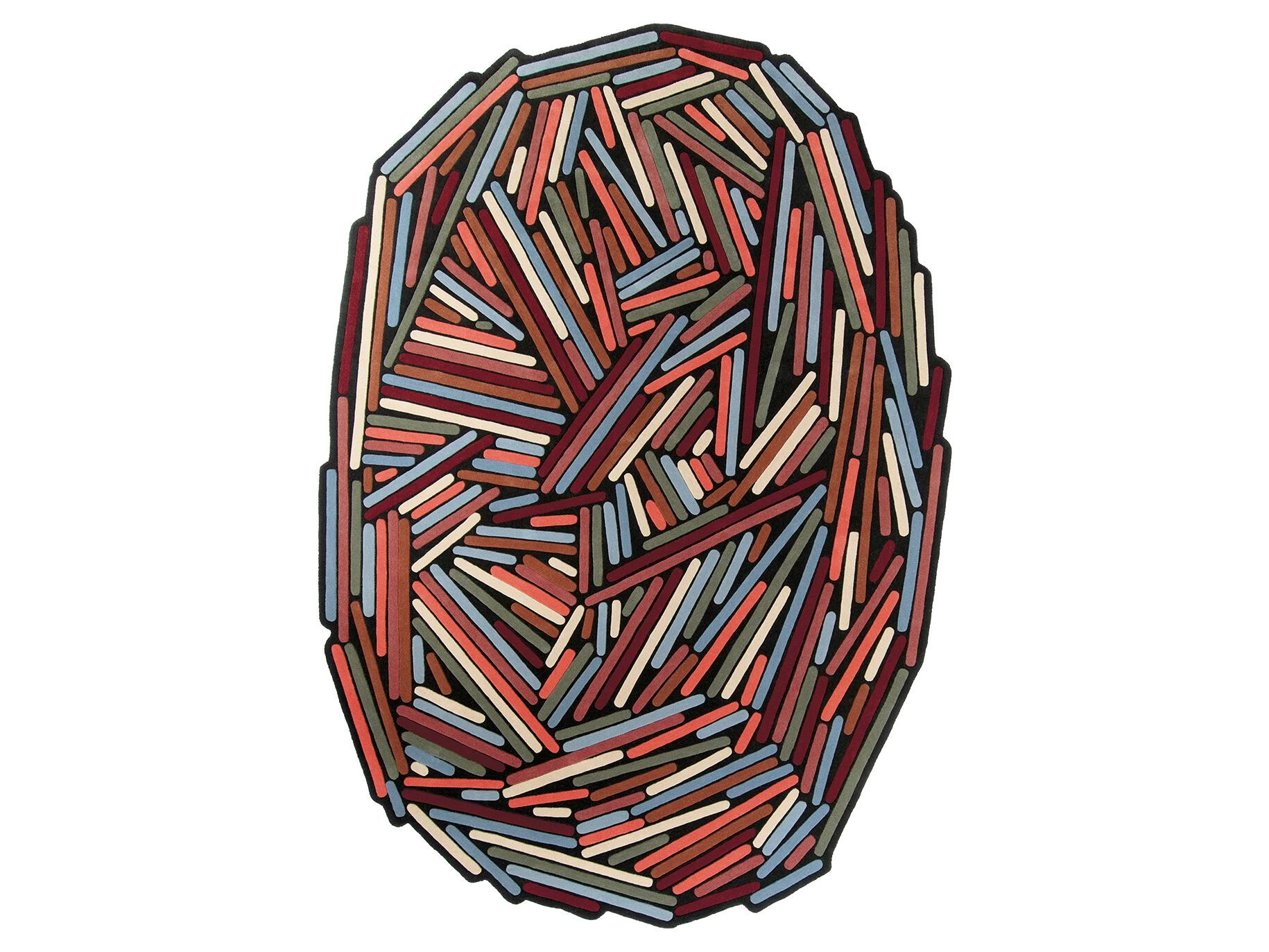 Шерстяной ковер с геометрическим рисунком Toulemonde Bochart BRINDILLE HIVER ARCH-00082005 - Вид №1