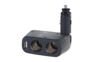 16254549 Разветвитель прикуривателя на 3 гнезда +USB BLACK 12-24V AB-54409 Автостоп