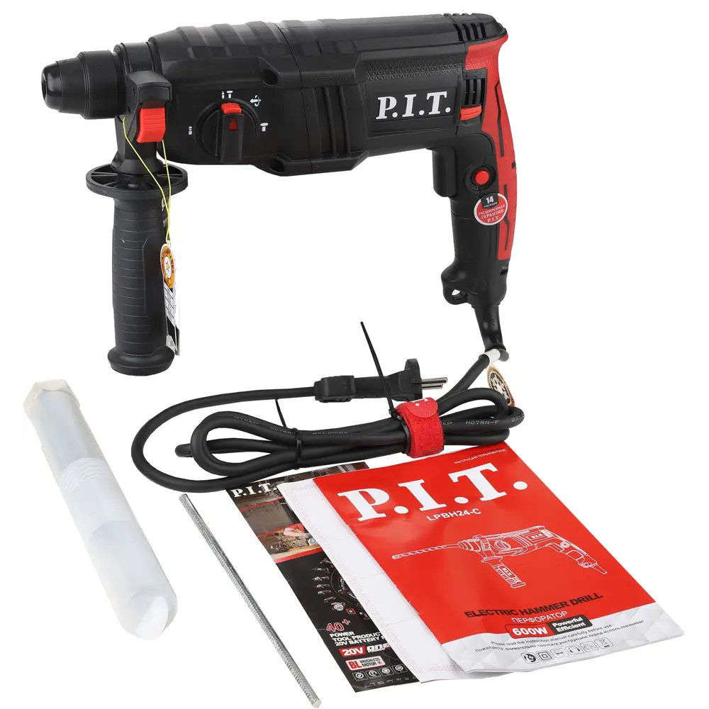 Перфоратор сетевой SDS-plus P.I.T. LPBH24-C, 600 Вт, 2 Дж STLM-2093662 - Вид №16