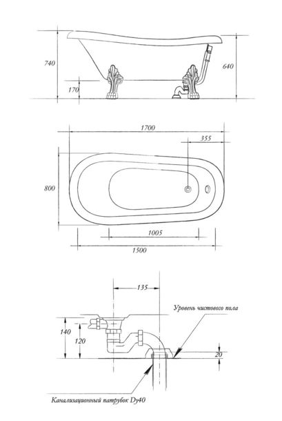 24625 Ванна из литьевого мрамора Migliore Bella - Вид №3