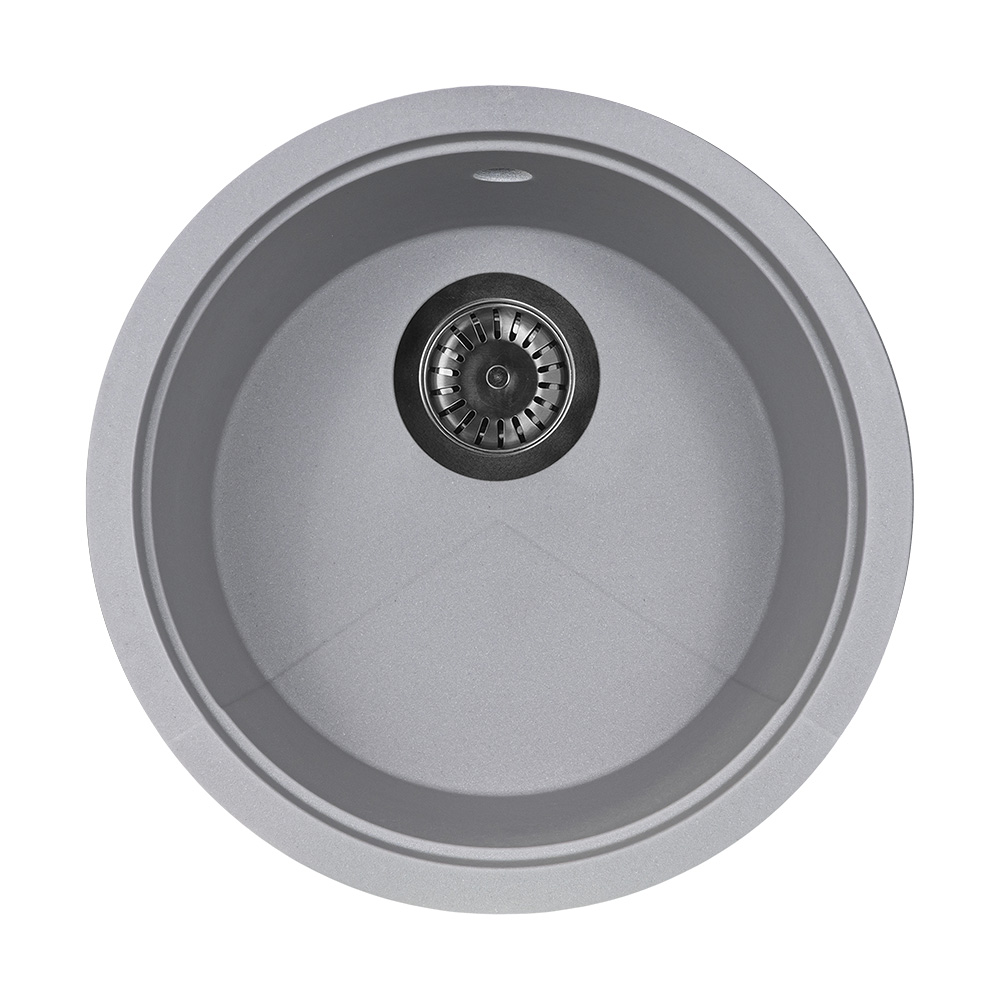Кухонная мойка подстольного монтажа Kit Kraken Lake 45 Grey 