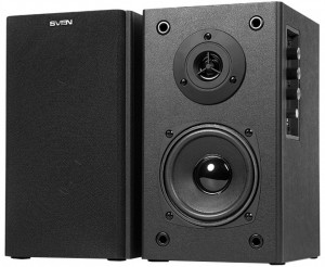 SV-0120611SBL Колонки деревянные ас sps-611s (36 вт), чёрная кожа Sven