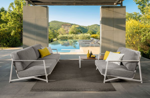 3-местный алюминиевый мягкий садовый диван