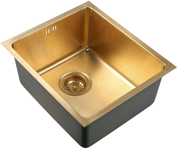 Мойка кухонная ZorG Inox SZR 4438 BRONZE из нержавеющей стали, бронза