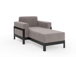 Ткань сад Dormeuse с подлокотниками