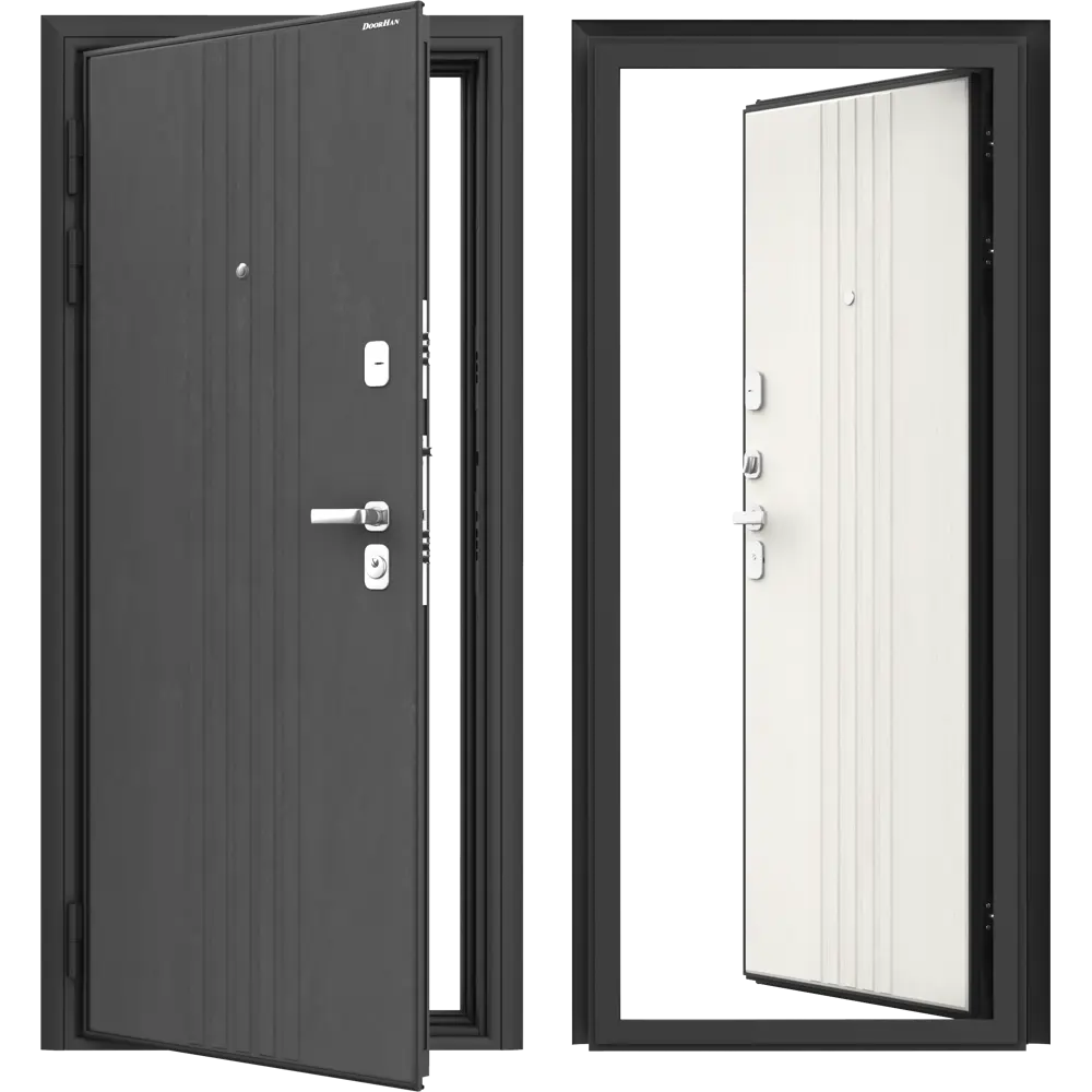 Дверь входная металлическая Премиум Лира 99x205 см левая белый DOORHAN STLM-2070708 - Вид №1