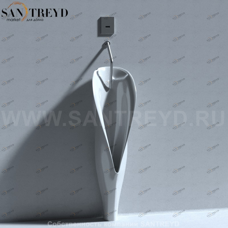 473001 Настенный писсуар, уринал с мушкой Kerasan Artwork