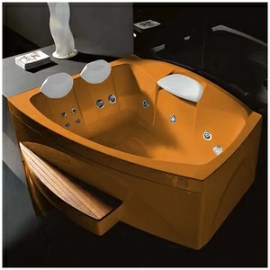 Ванна GRUPPO TREESSE Matrix Slim V763B-O большая с подголовником глубокая с гидромассажем и дезинфекцией оранжевая