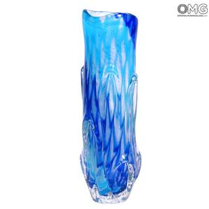 4535 ORIGINALMURANOGLASS Ваза Снежная Звезда - соммерсо - муранское стекло OMG 14 см
