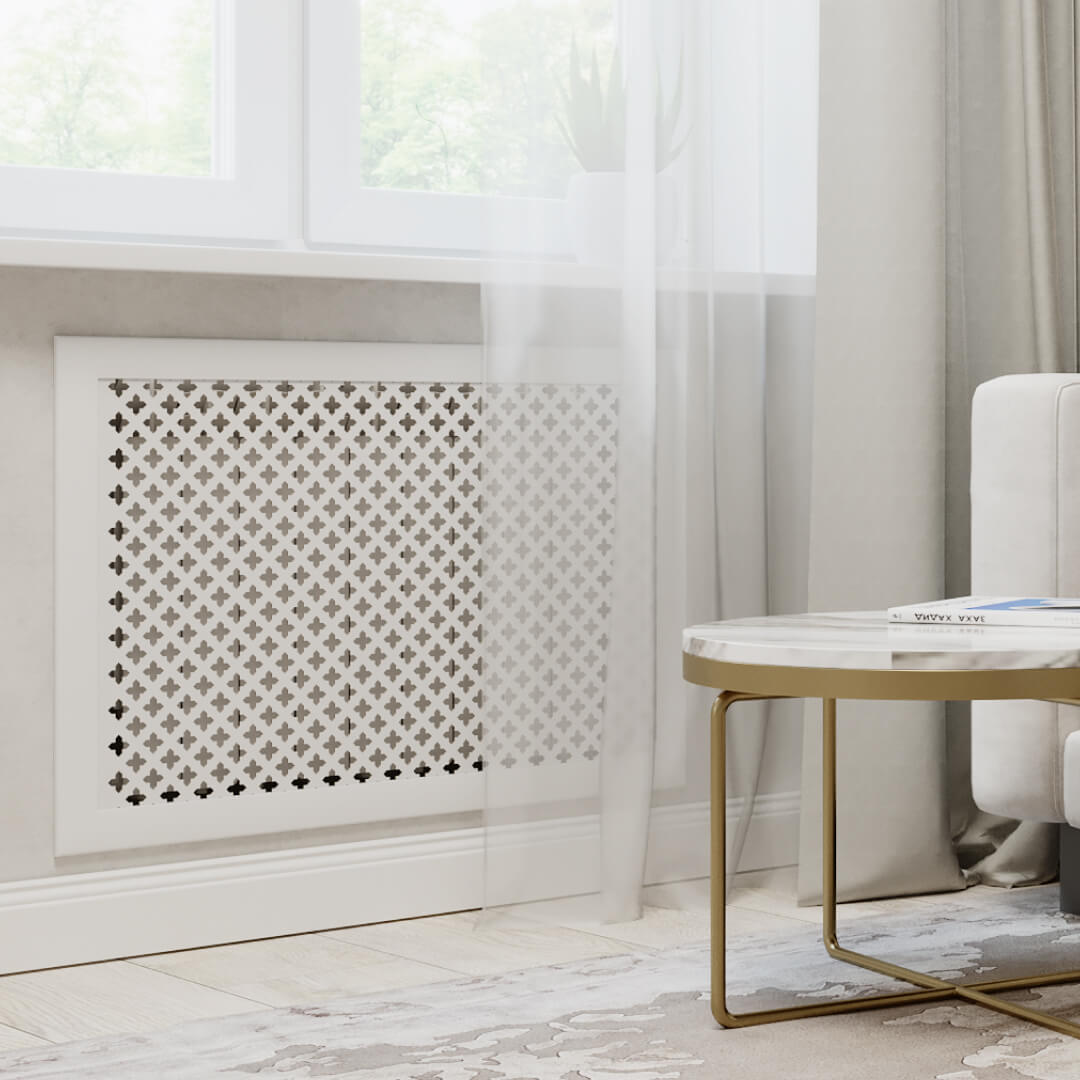 Экран для радиатора 120х60 см Готико белый STELLA STSR-1117 Standart - Вид №1