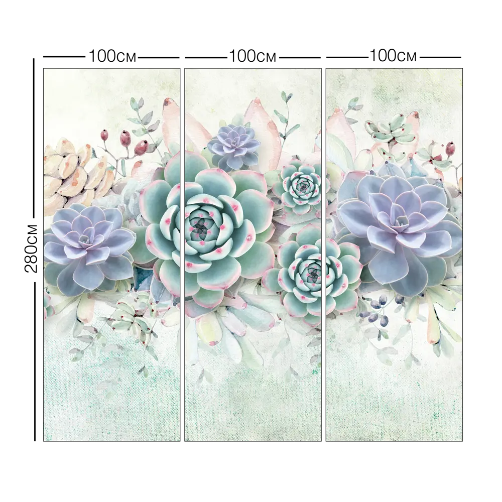Фотообои 3D Flizart «Экзотические цветы», флизелиновые, 300x280 см 82363618 STLM-2057471 FBRUSH - Вид №3