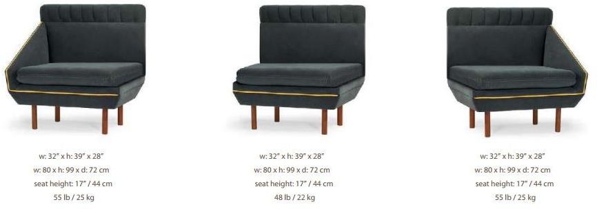 Mambo Unlimited Ideas Модульное кресло из ткани с высокой спинкой Agnes sun-id-1420962 - Вид №3