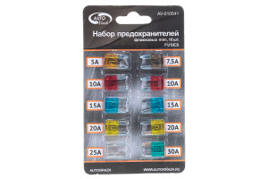 15880853 Флажковые предохранители цинк MINI /5-30 А, 10/ компактная упаковка, комплект AV-010541 AUTOVIRAZH
