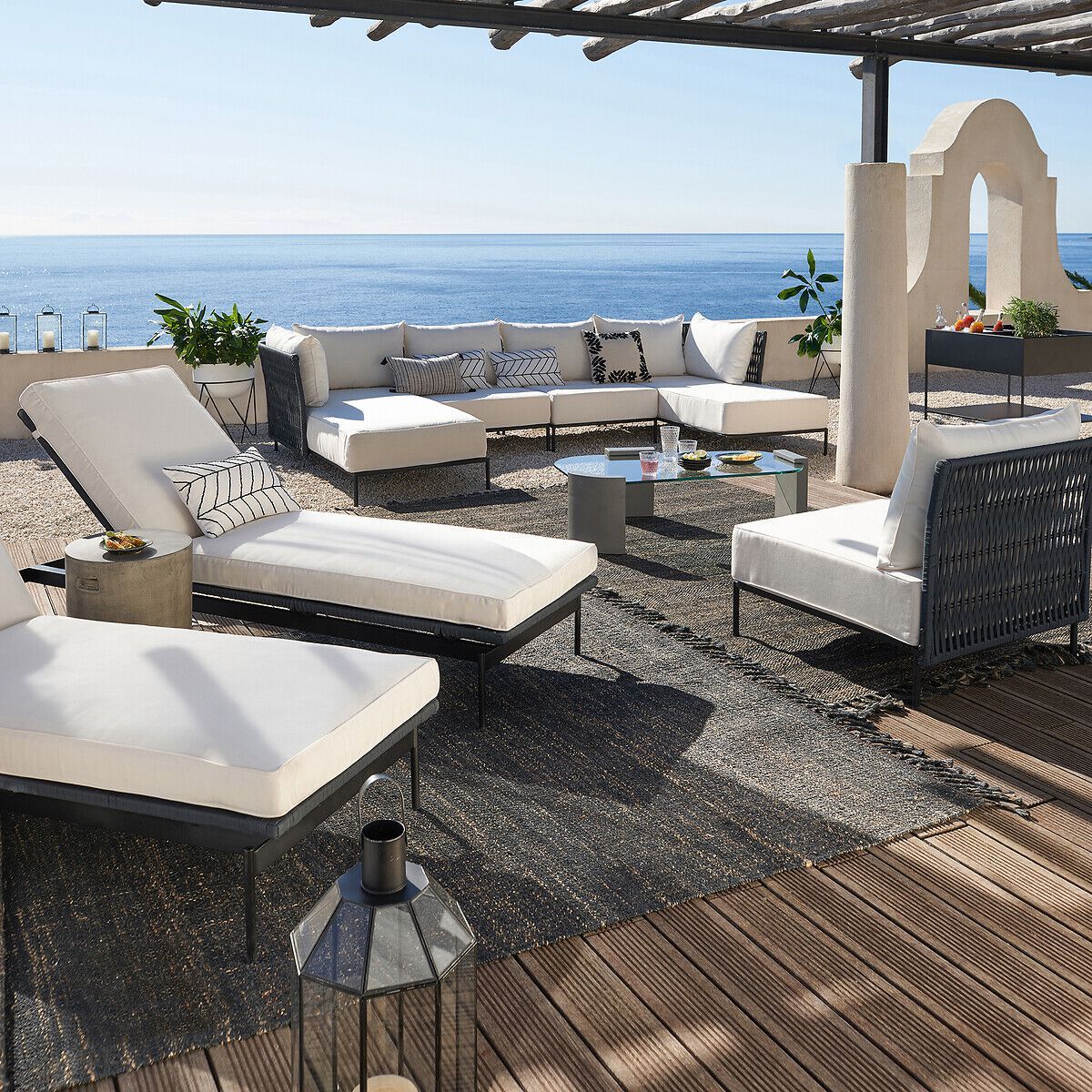 Круглый садовый журнальный столик из стекловолокна AMPM RASKIN ARCH-00067632 - Вид №4