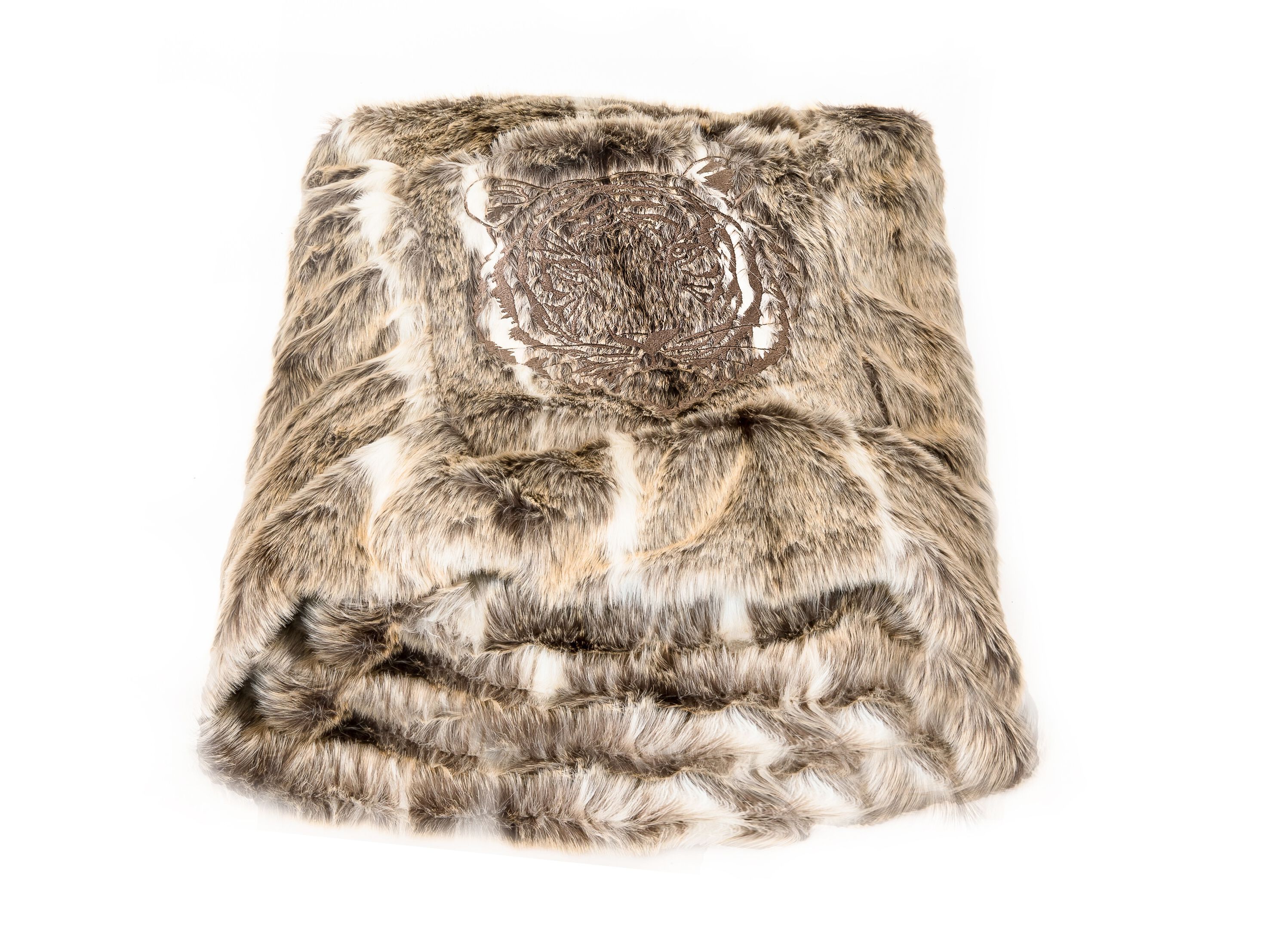 Ручной вышитый плед из искусственного меха MX HOME Megeve ARCH-00102384