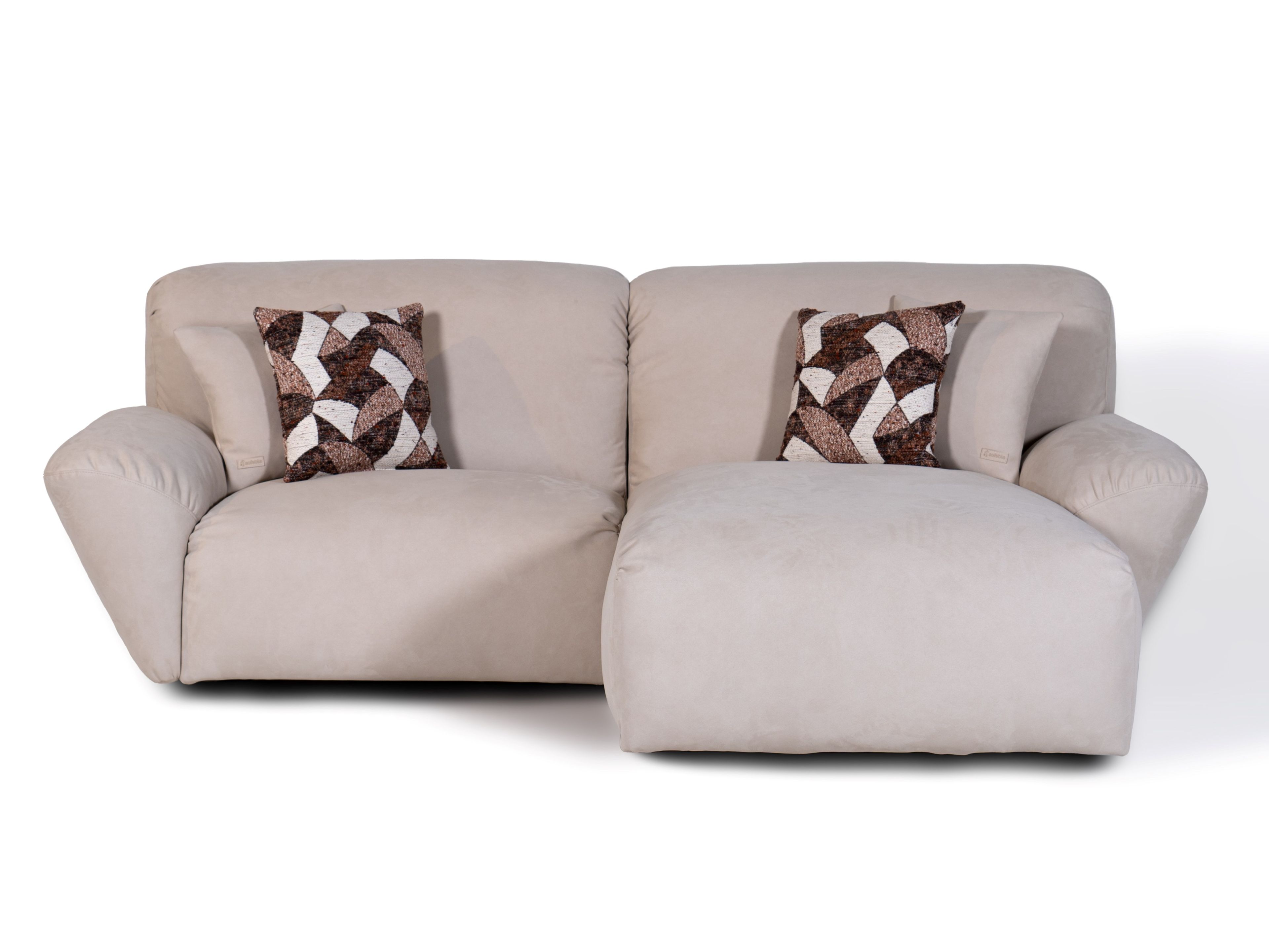 Диван из микрофибры с полуостровом Mantellassi 1926 Beluga ARCH-00073542