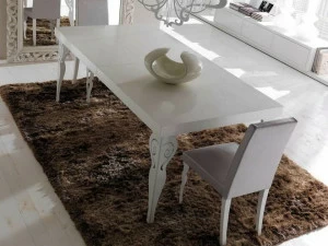 CorteZari Раздвижной обеденный стол из дуба Zoe silver