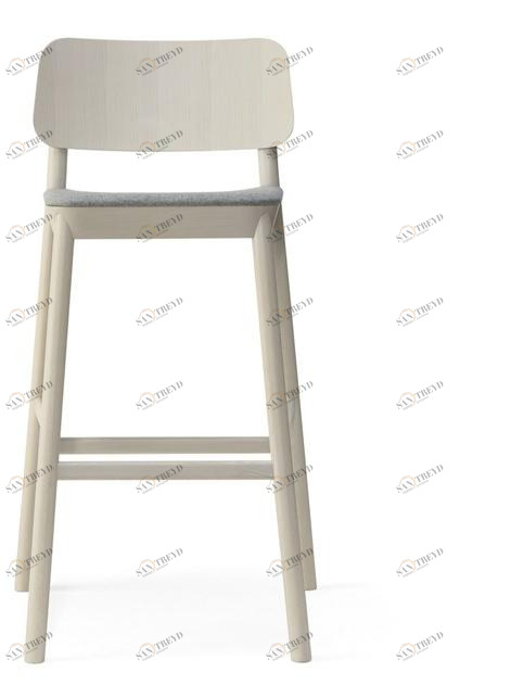 Billiani Высокий табурет из бука со встроенной подушкой Drum 077