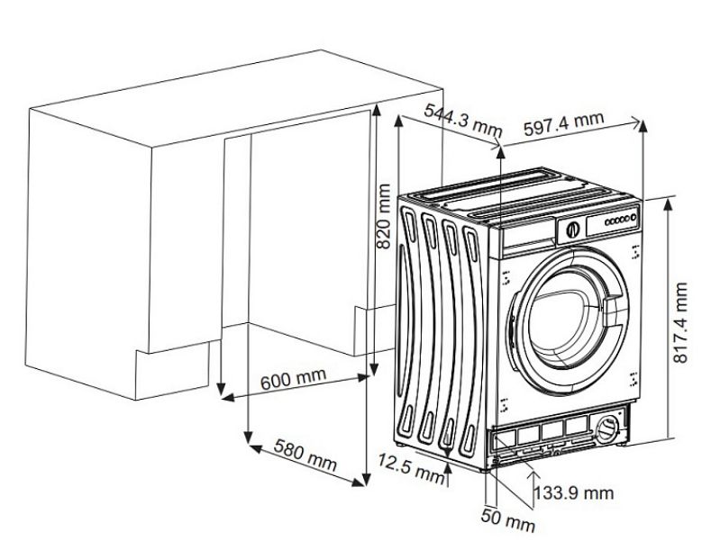 5365783 Встраиваемая стиральная машина Korting KWMI 14V87 STDN-0082811 - Вид №2