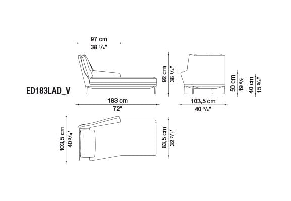 Тканевый диван с полуостровом B&B Italia Эдуард ARCH-00089989 - Вид №12