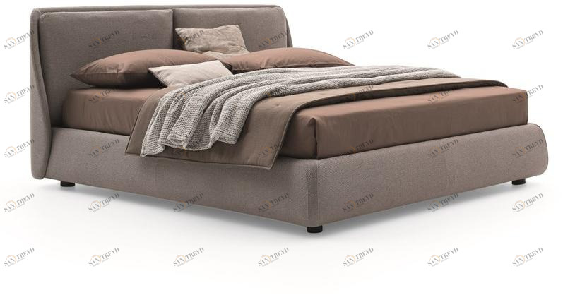 Ditre Italia Кровать из ткани с мягким изголовьем Bend sun-id-1480268