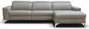 Rossini Sofas Кожаный диван-кресло с шезлонгом Emma