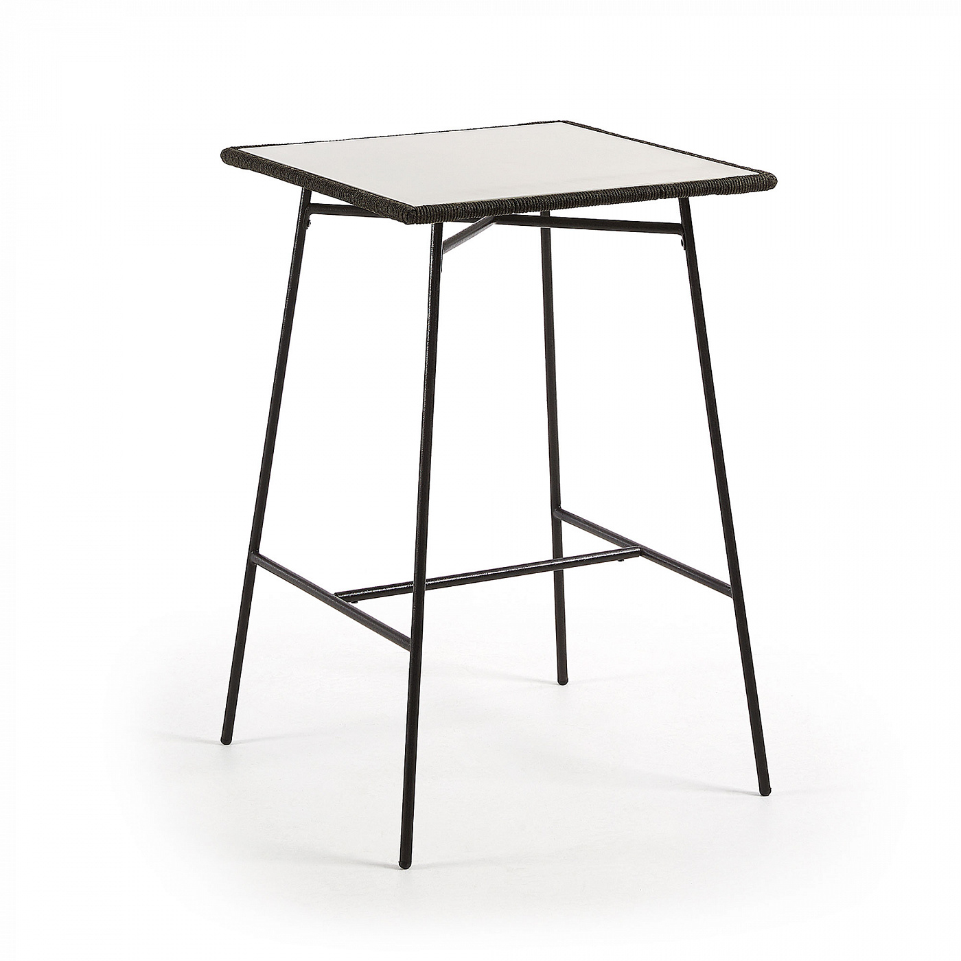 067683 Стол Freeman 70х70 серый La Forma Leora  - Вид №4