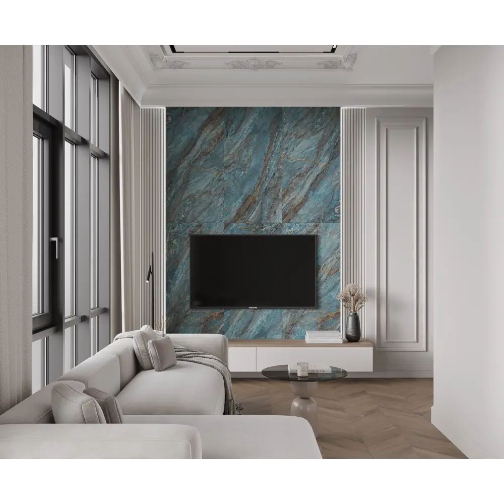 Глазурованный керамогранит Ceradim Beam Turquoise 60x120 см 1.44 м² лаппатированный цвет бирюзовый 89457833 STLM-2055235 - Вид №2