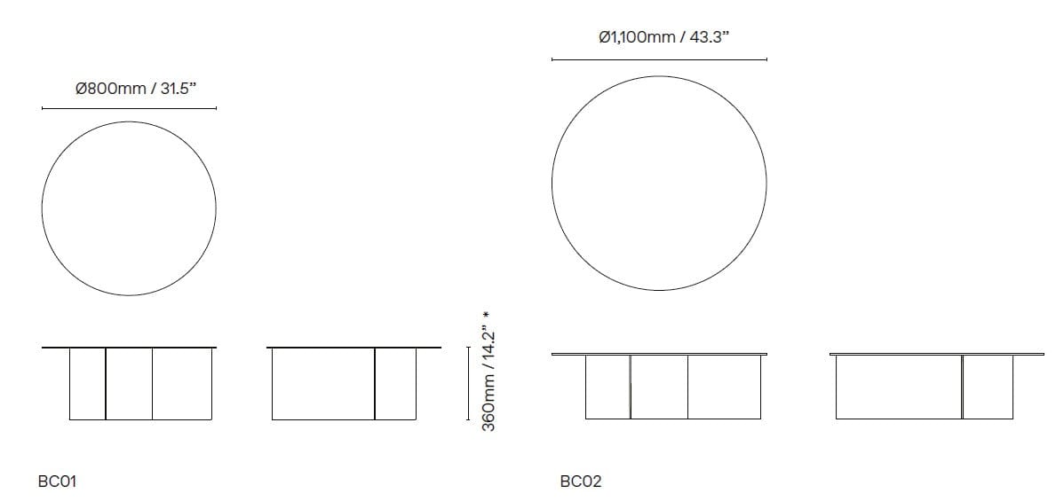 Алюминиевый низкий круглый журнальный столик с мраморной столешницей Ross Gardam ARCH-00054369 - Вид №9