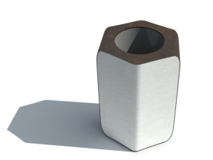 Восстановленные каменные стойки для мусора