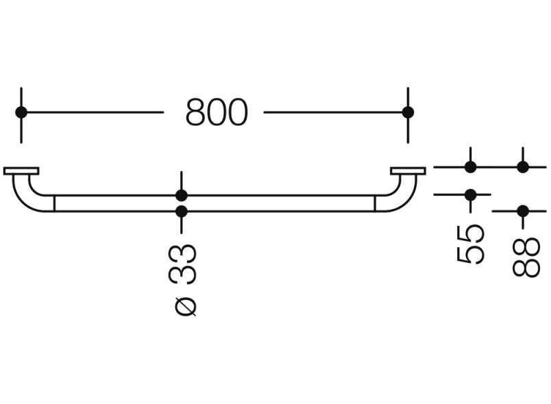 801.36B160 ручка для захвата HEWI Edition matt | Polyamid  - Вид №5