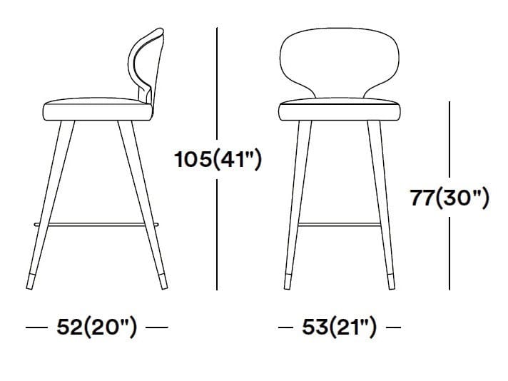 Тканевый табурет с подставкой для ног со спинкой Tirolo ARCH-00128458 - Вид №2