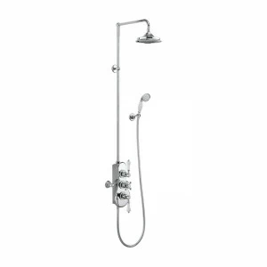 Душевая стойка c внешним термостатом BSF3S c душевой насадкой 12'' Spey Burlington SF3S, V60/ARCV60 CHR, V21/ARCV21 CHR