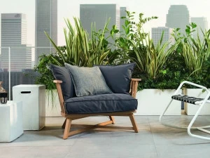 Gervasoni Садовое кресло из дуба с подлокотниками Gervasoni outdoor